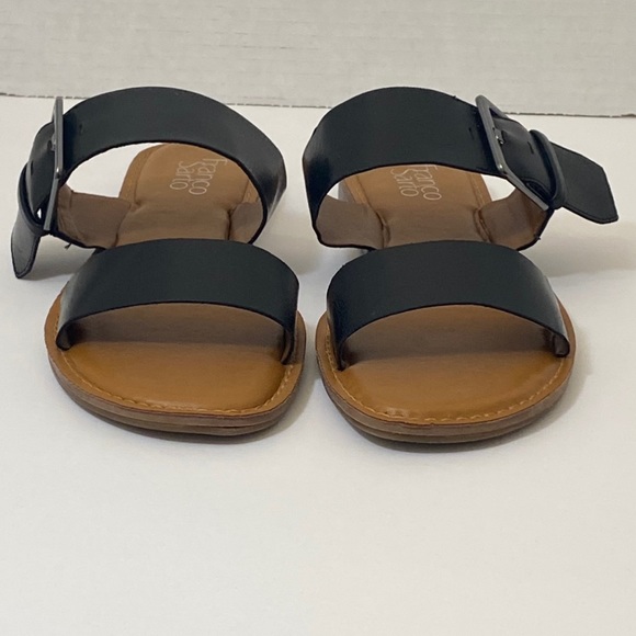 Franco Sarto Pre-Owned Gainer Black Sandals Size 8.5 - Picture 2 of 8